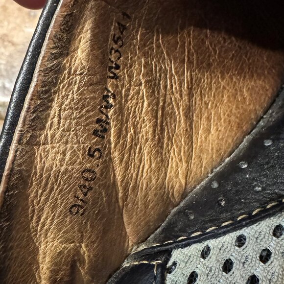 Born Tasseled Black Leather Slip On Clog Shoes - Picture 8 of 9